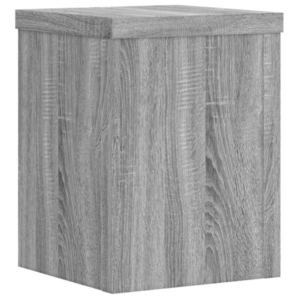 Стойки за растения 2 бр сив сонома 15x15x20 см инженерно дърво