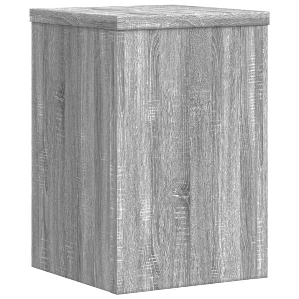 Стойки за растения 2 бр сив сонома 25x25x35 см инженерно дърво