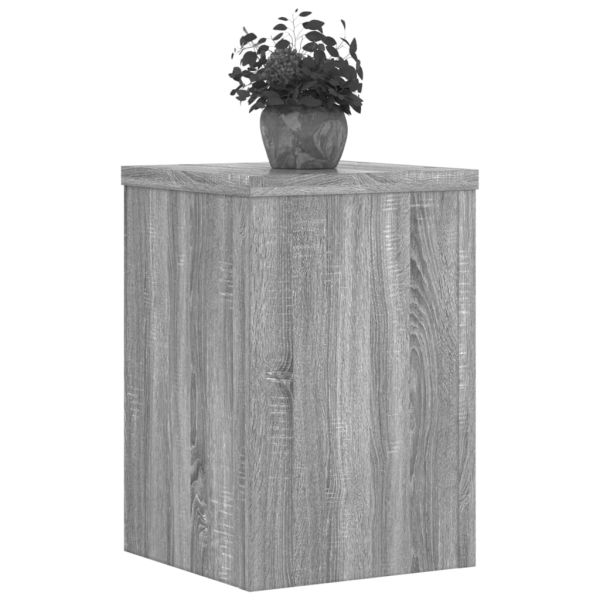 Стойки за растения 2 бр сив сонома 25x25x35 см инженерно дърво