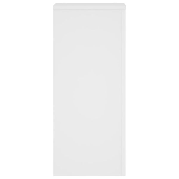 Стойки за растения 2 бр бели 30x30x70 см инженерно дърво