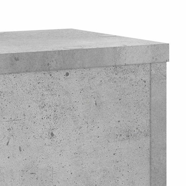 Стойки за растения 2 бр бетонно сив 17x17x60 см инженерно дърво