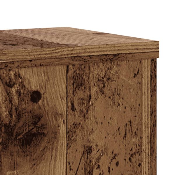 Стойки за растения 2 бр старо дърво 17x17x60 см инженерно дърво