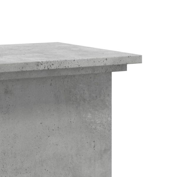 Поставка за растения бетонно сив 33x33x80 см инженерно дърво
