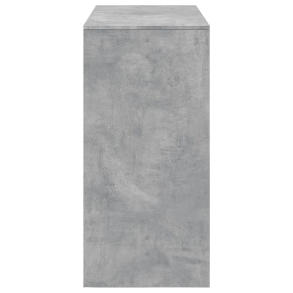 Бар маса, бетонно сива, 102x50x103,5 см, инженерно дърво