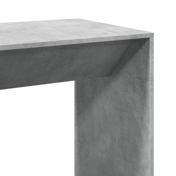 Бар маса, бетонно сива, 102x50x103,5 см, инженерно дърво
