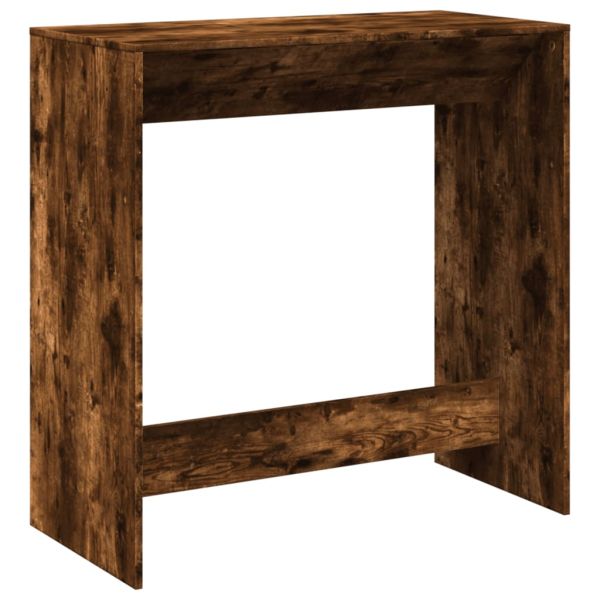 Бар маса, опушен дъб, 102x50x103,5 см, инженерно дърво