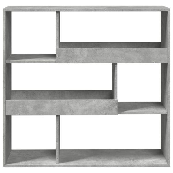 Библиотека/разделител за стая, бетонно сива, 100x33x94,5 см
