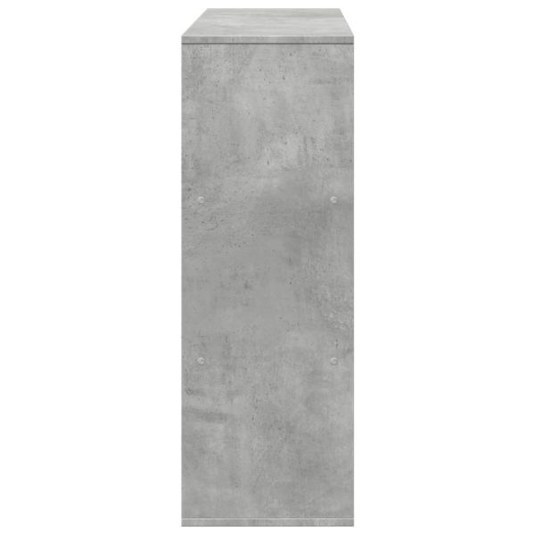 Библиотека/разделител за стая, бетонно сива, 100x33x94,5 см