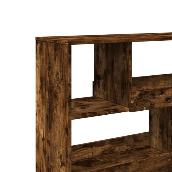 Библиотека/разделител за стая, опушен дъб, 100x33x94,5 см