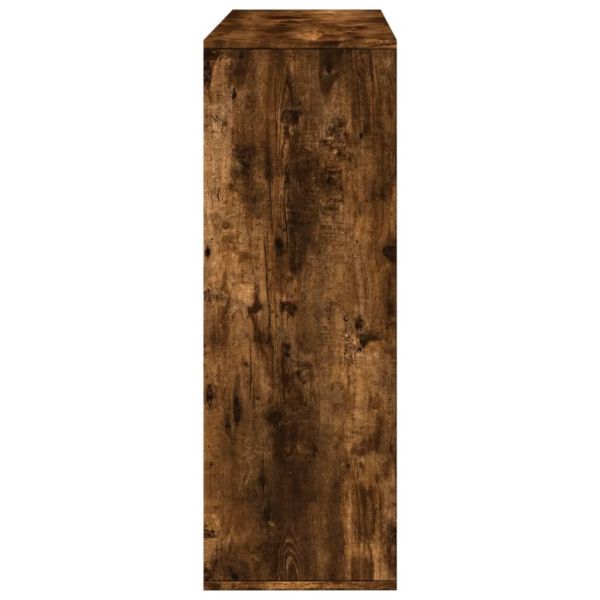 Библиотека/разделител за стая, опушен дъб, 100x33x94,5 см