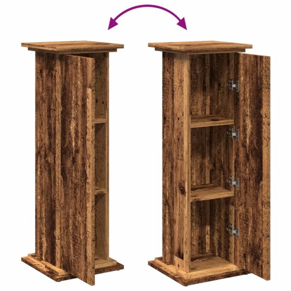 Стойка за витрини със съхранение 31x30x90 см инженерно дърво
