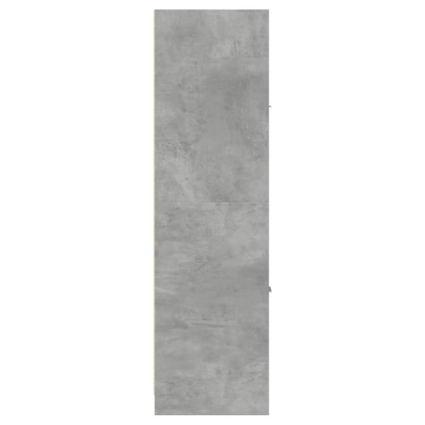 Шкаф органайзер, бетонно сив, 30x41x144,5 см, инженерно дърво
