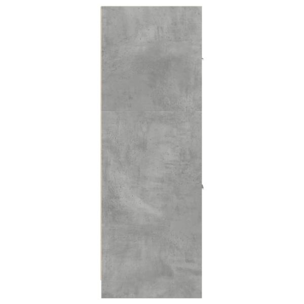 Шкаф органайзeр, бетонно сив, 40x41x118 см, инженерно дърво