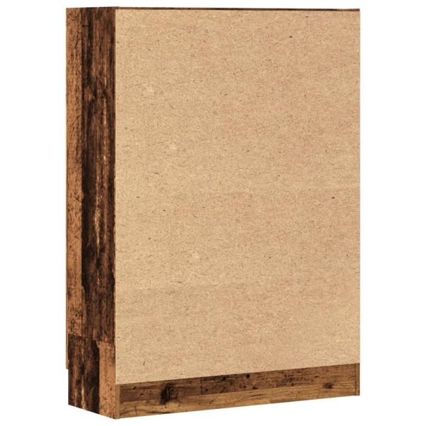Шкаф за книги, старо дърво, 82,5x30,5x115 см, инженерно дърво