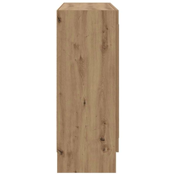 Библиотека, дъб артизан, 82,5x30,5x80 см, инженерно дърво