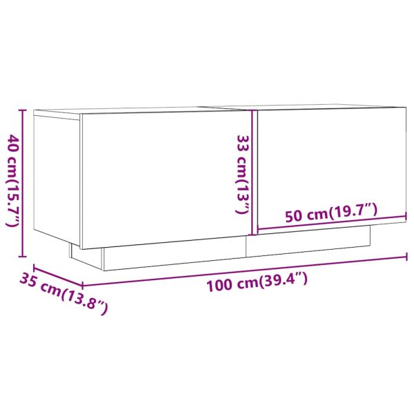 ТВ шкаф Старо дърво 100x35x40 cm Инженерна дървесина