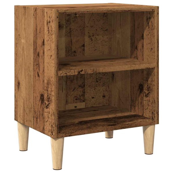 Нощно шкафче от старо дърво 40x30x50 cm Инженерна дървесина