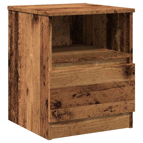 Нощно шкафче от старо дърво 40x40x50 cm Инженерна дървесина