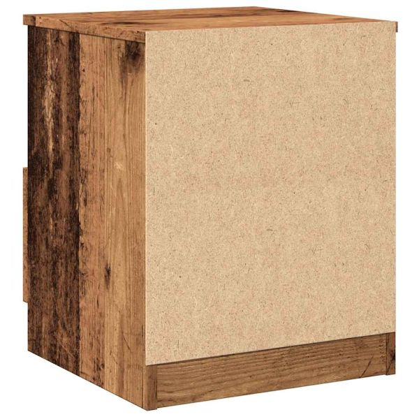 Нощно шкафче от старо дърво 40x40x50 cm Инженерна дървесина