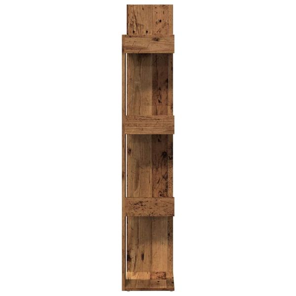 Шкаф за книги от старо дърво 86x25,5x140 cm Инженерна дървесина