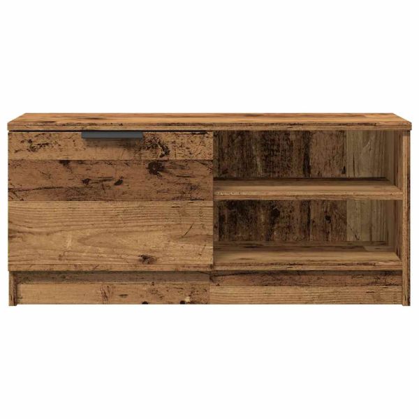 Комплект шкаф за телевизор от 2 части Старо дърво 80x35x36,5 cm
