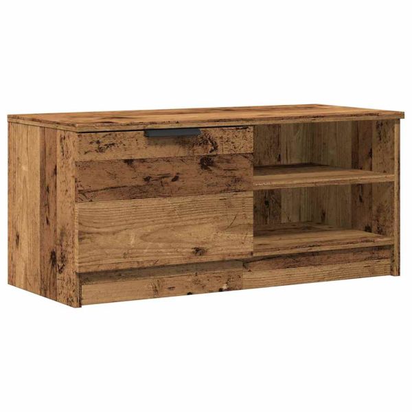 Комплект шкаф за телевизор от 2 части Старо дърво 80x35x36,5 cm
