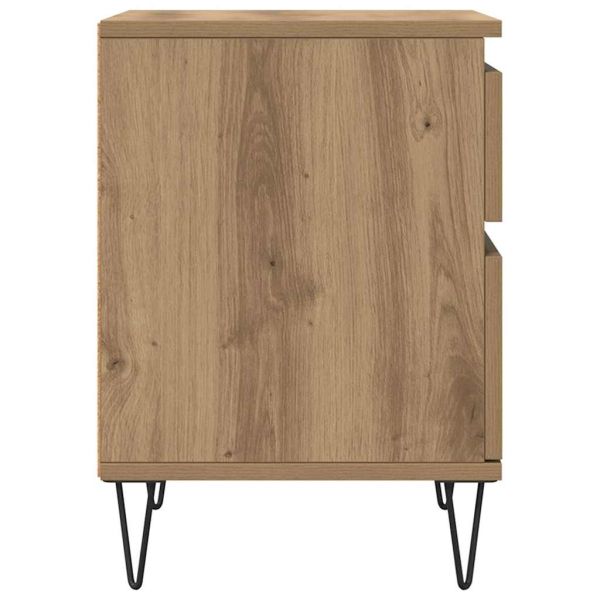 Нощни шкафчета 2 бр дъб артизан 40x35x50 см инженерно дърво