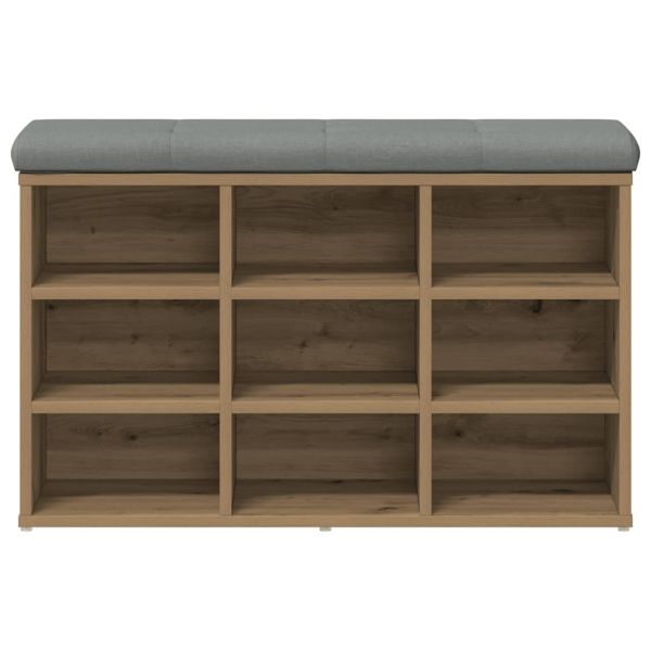 Пейка за обувки, дъб артизан, 82x32x50 см, инженерно дърво