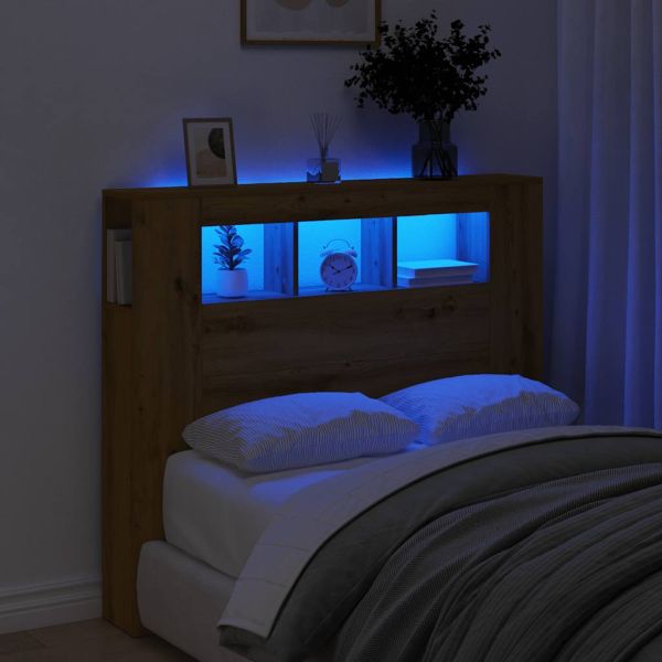 LED табла за глава Artisan Инженерна дървесина