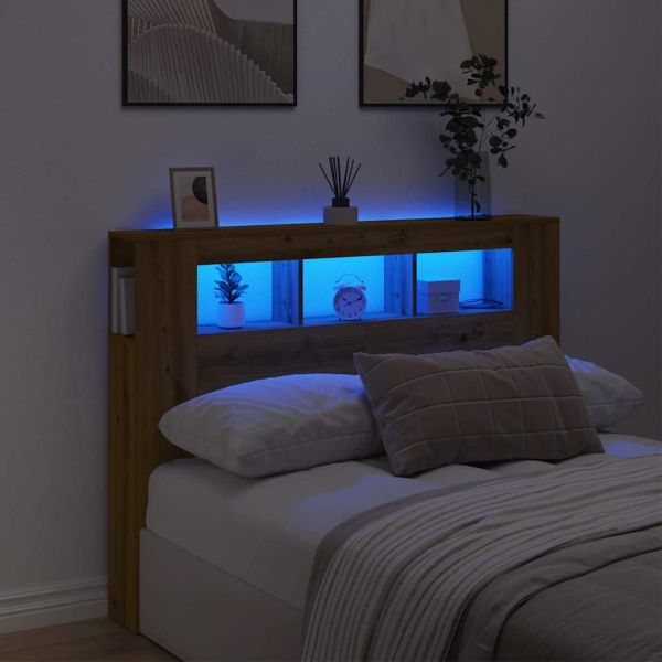 LED табла за глава Artisan Инженерна дървесина