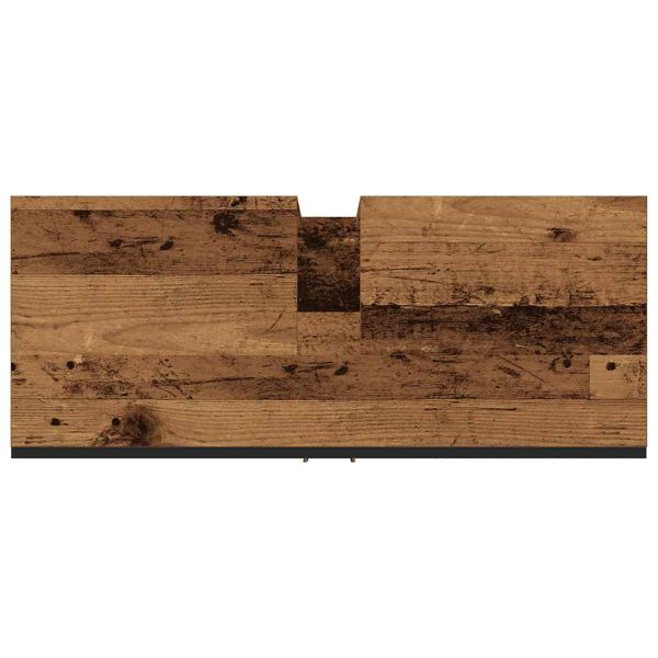 Шкаф за мивка, старо дърво, 80x30x60 см, инженерно дърво