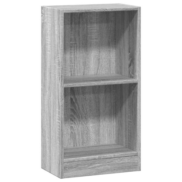 Библиотека, сив сонома, 40x24x76 см, инженерно дърво