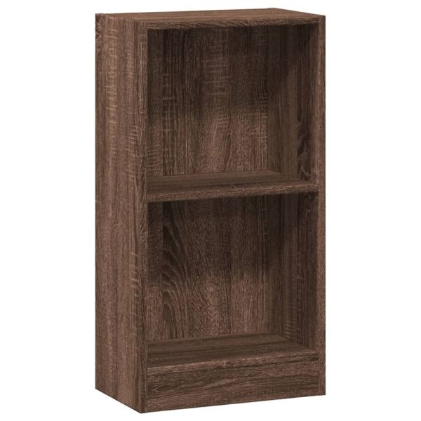Библиотека, кафяв дъб, 40x24x76 см, инженерно дърво