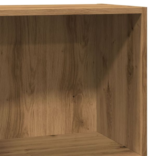 Библиотека, дъб артизан, 40x24x76 см, инженерно дърво