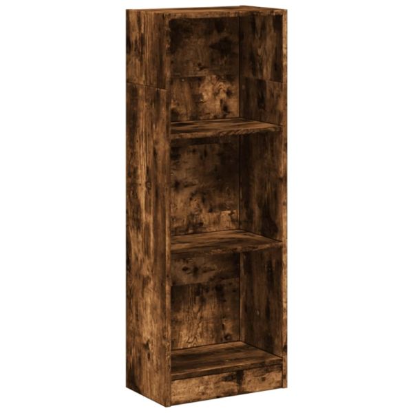 Библиотека, опушен дъб, 40x24x109 см, инженерно дърво