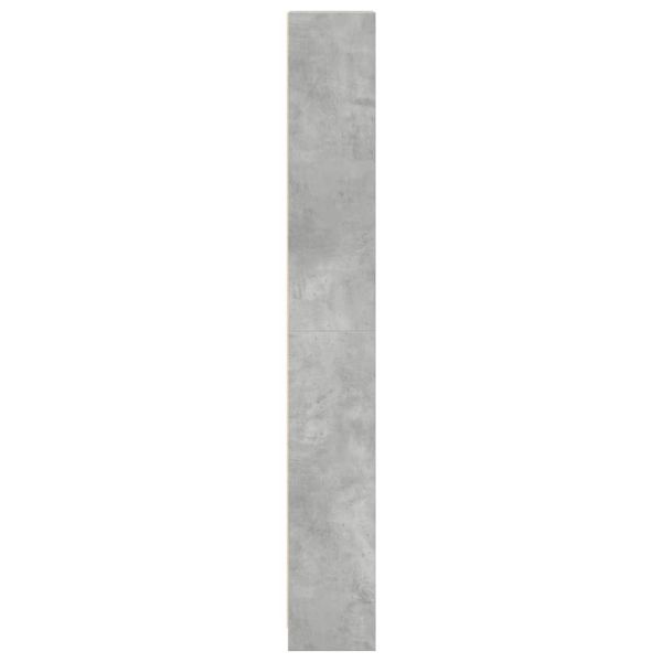 Библиотека, бетонно сива, 40x24x76 см, инженерно дърво
