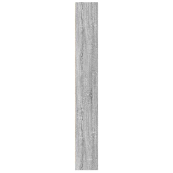 Библиотека, сив сонома, 60x24x176 см, инженерно дърво