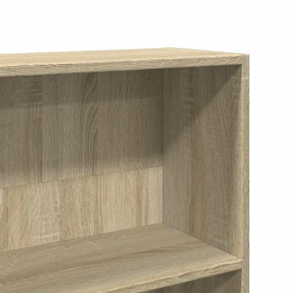Библиотека, сонома дъб, 80x24x143 см, инженерно дърво