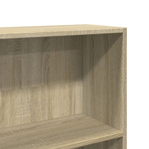 Библиотека, дъб сонома, 80x24x176 см, инженерно дърво