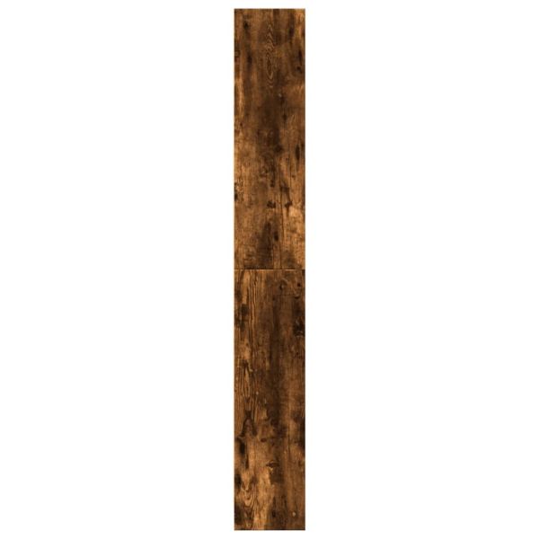 Библиотека, опушен дъб, 80x24x176 см, инженерно дърво