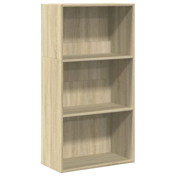 Библиотека, сонома дъб, 60x30x114 см, инженерно дърво