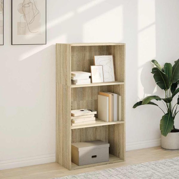 Библиотека, сонома дъб, 60x30x114 см, инженерно дърво