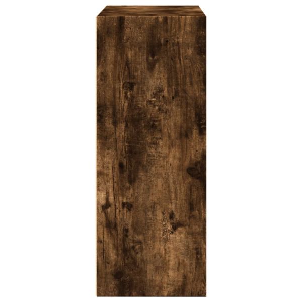 Библиотека, опушен дъб, 80x30x77 см, инженерно дърво