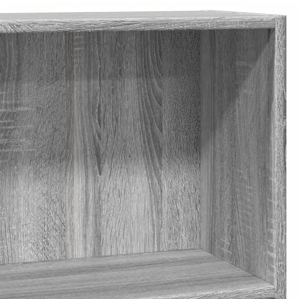 Библиотека, сив сонома, 80x30x77 см, инженерно дърво