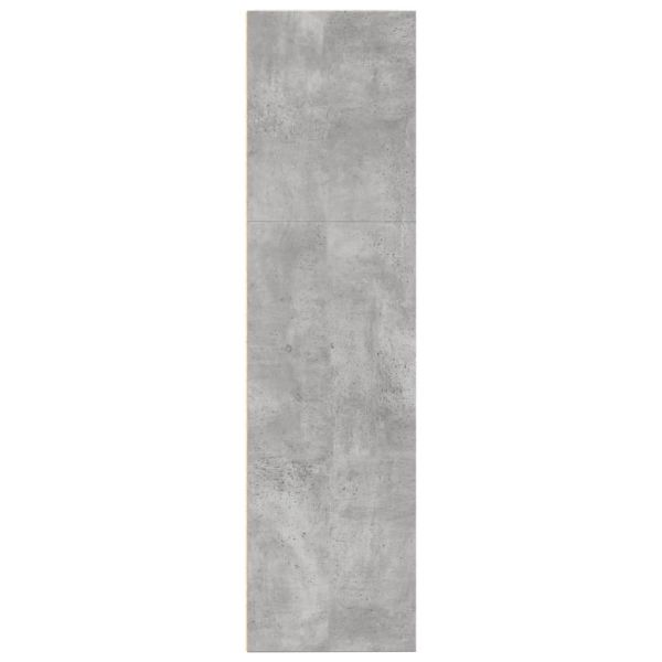 Библиотека, бетонно сива, 80x30x114 см, инженерно дърво