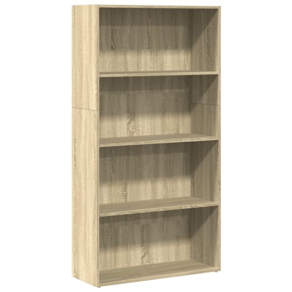 Библиотека, сонома дъб, 80x30x152 см, инженерно дърво