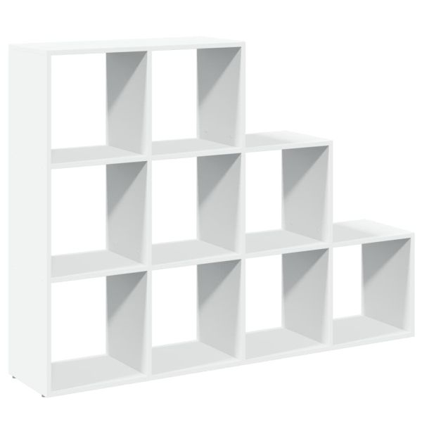 Разделител за стая / библиотека, бял, 3 нива, 137,5x29x103,5 см