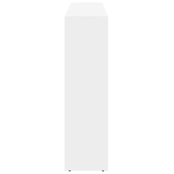 Разделител за стая / библиотека, бял, 3 нива, 137,5x29x103,5 см