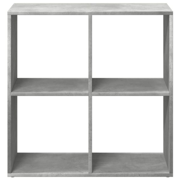 Разделител за стая / библиотека, бетонно сив, 69,5x29x69,5 см