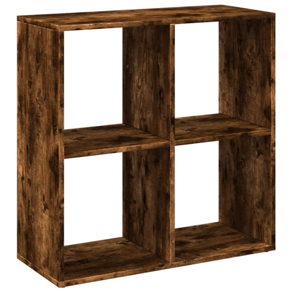 Разделител за стая / библиотека, опушен дъб, 69,5x29x69,5 см